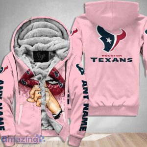 Houston Texans Custom Name Shut The F Up Pink 3D Hoodie Shirt Product Photo 2