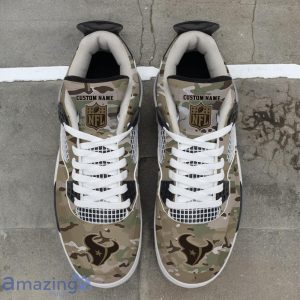 Houston Texans NFL Design Camo Air Jordan 4 Custom Name Product Photo 3