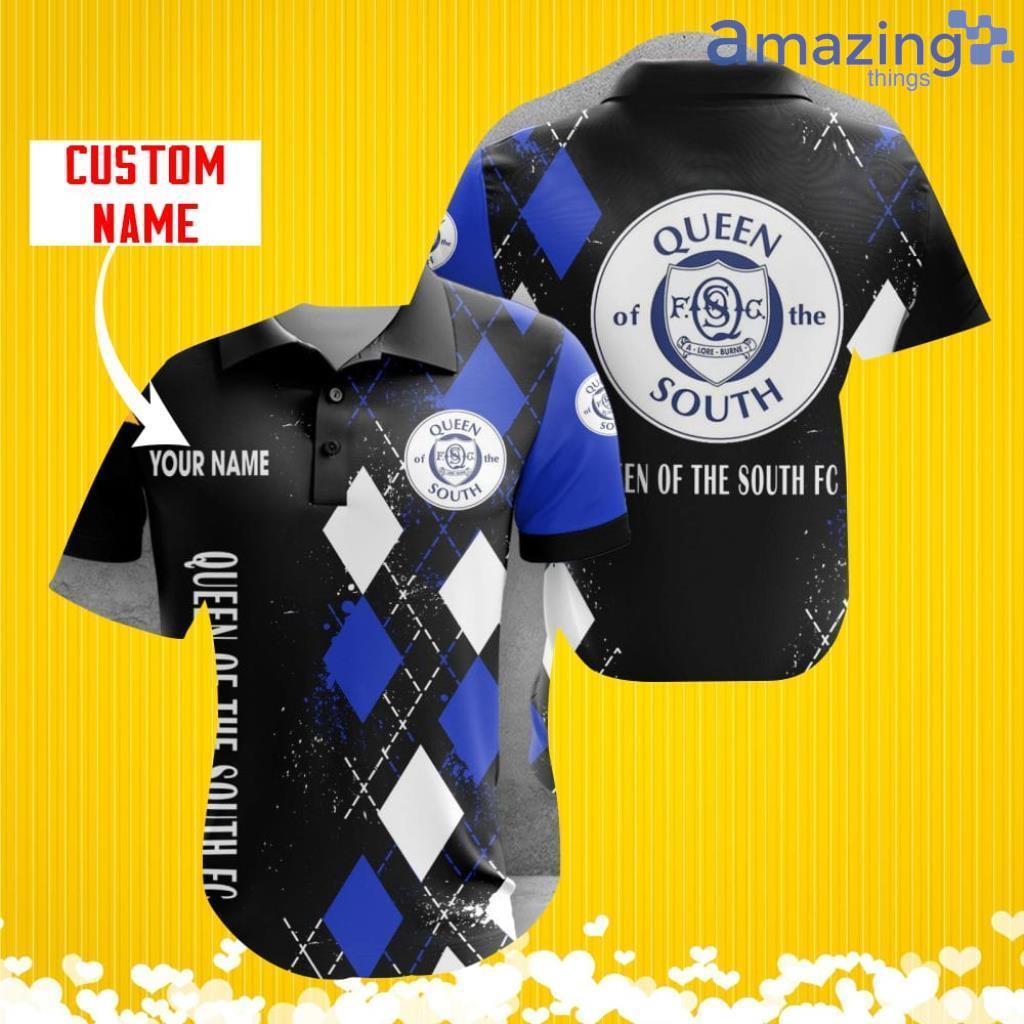 Queen of the South F.C. Sports Logo Jersey Baseball Shirt Custom Name With Diamond Brush Pattern For Men And Women image Queen of the South F.C. Sports Logo Jersey Baseball Shirt Custom Name With Diamond Brush Pattern For Men And Women Product Photo 1