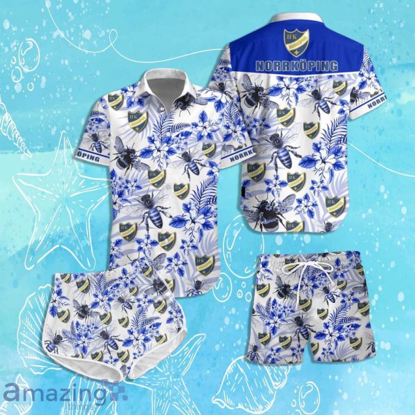 IFK Norrkaping Hawaiian Shirt & Short 2024 Summer Beach For Fans Product Photo 1