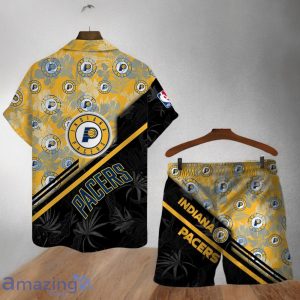 Indiana Pacers Logo Flower Pattern Hawaiian Shirt & Short Product Photo 2
