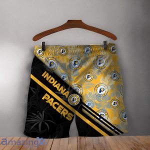Indiana Pacers Logo Flower Pattern Hawaiian Shirt & Short Product Photo 4