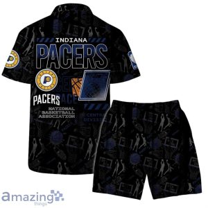 Indiana Pacers NBA Logo Basketball Street Style Design Hawaiian Shirt & Short Product Photo 2