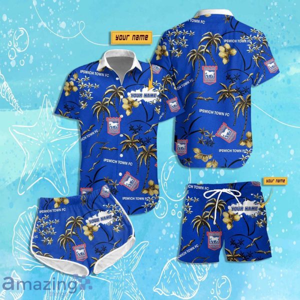 Ipswich Town FC Hawaiian Shirt & Short Custom Name 2024 Men Women Summer Beach Product Photo 1