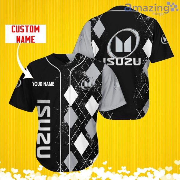Isuzu Sports Logo Jersey Baseball Shirt Custom Name With Diamond Brush Pattern For Men And Women Product Photo 1