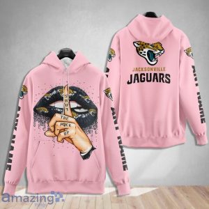 Jacksonville Jaguars Custom Name Shut The F Up Pink 3D Hoodie Shirt Product Photo 1