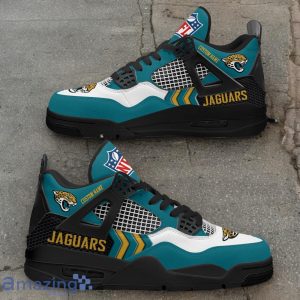 Jacksonville Jaguars NFL Air Jordan 4 Custom Name Sneaker For Fans image Jacksonville Jaguars NFL Air Jordan 4 Custom Name Sneaker For Fans Product Photo 2