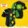 John Deere Sports Logo Jersey Baseball Shirt Custom Name With Diamond Brush Pattern For Men And Women