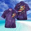 Minnesota Vikings American Flag Retro Printed Button Down Tropical Hawaiian Shirt