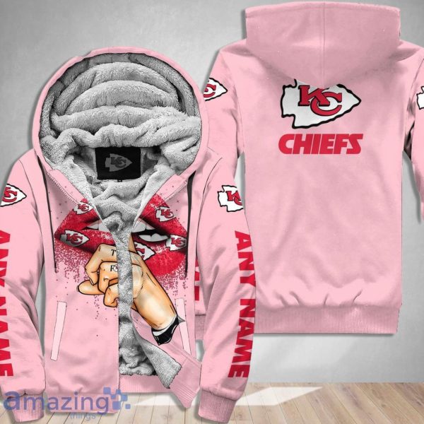 Kansas City Chiefs Custom Name Shut The F Up Pink 3D Hoodie Shirt Product Photo 2