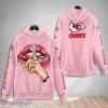 Kansas City Chiefs Custom Name Shut The F Up Pink 3D Hoodie Shirt