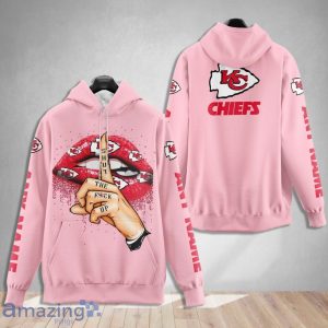 Kansas City Chiefs Custom Name Shut The F Up Pink 3D Hoodie Shirt Product Photo 1