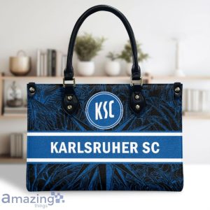 Karlsruher SC Leather Handbag Custom Name Nice Gift For Women, Mother Day image Karlsruher SC Leather Handbag Custom Name Nice Gift For Women, Mother Day Product Photo 2