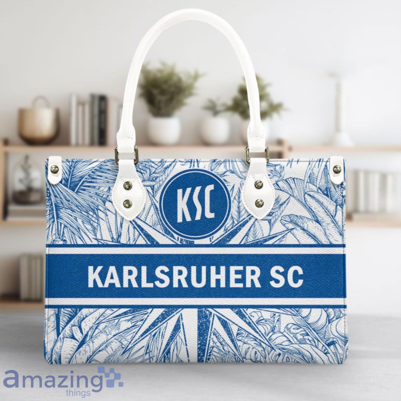 Karlsruher SC Leather Handbag Custom Name Nice Gift For Women, Mother Day image Karlsruher SC Leather Handbag Custom Name Nice Gift For Women, Mother Day Product Photo 3