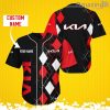 Kia Sports Logo Jersey Baseball Shirt Custom Name With Diamond Brush Pattern For Men And Women