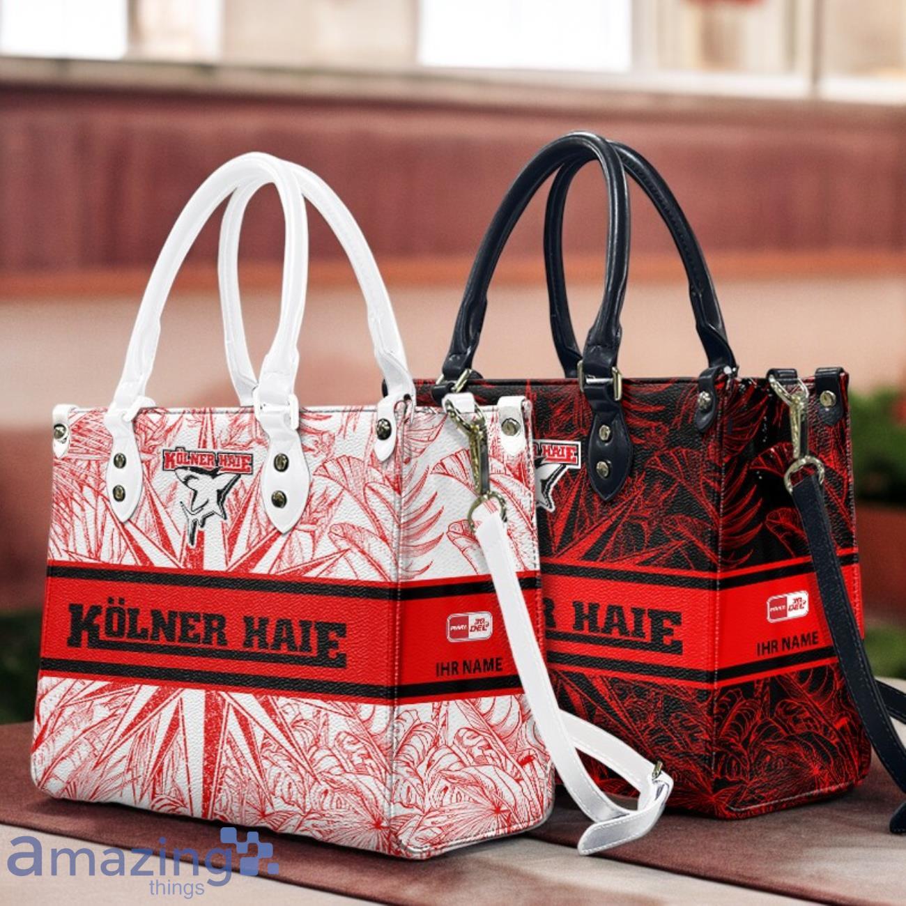 Kolner Haie Leather Handbag Custom Name Gift For Women image Kolner Haie Leather Handbag Custom Name Gift For Women Product Photo 1
