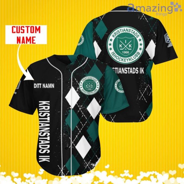Kristianstads IK Sports Logo Jersey Baseball Shirt Custom Name With Diamond Brush Pattern For Men And Women Product Photo 1