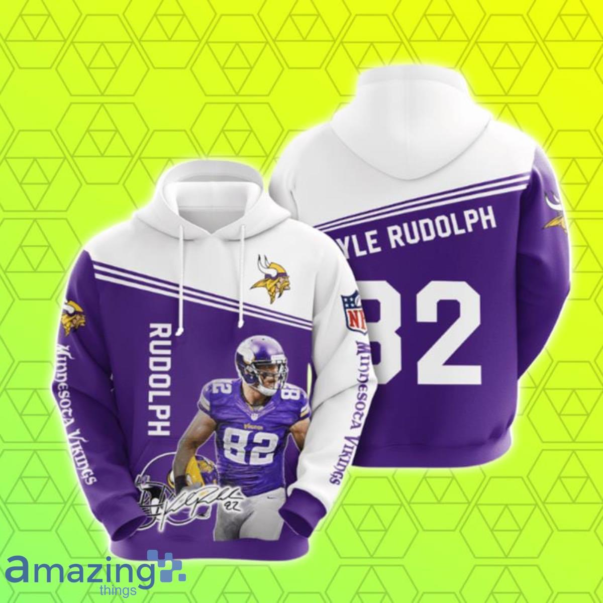 Kyle Rudolph Minnesota Vikings 3D Hoodie Special Gift image Kyle Rudolph Minnesota Vikings 3D Hoodie Special Gift Product Photo 1