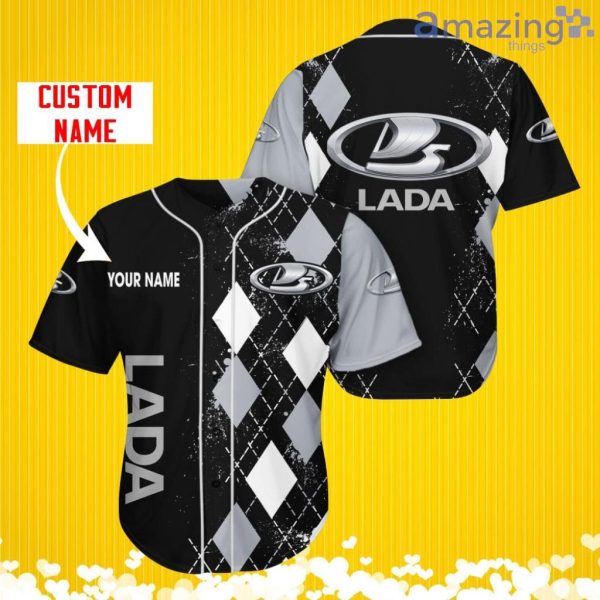 Lada Sports Logo Jersey Baseball Shirt Custom Name With Diamond Brush Pattern For Men And Women Product Photo 1
