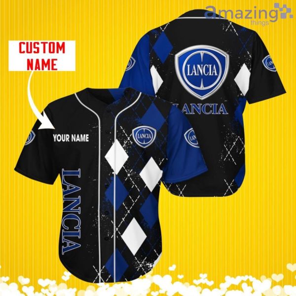 Lancia Sports Logo Jersey Baseball Shirt Custom Name With Diamond Brush Pattern For Men And Women Product Photo 1