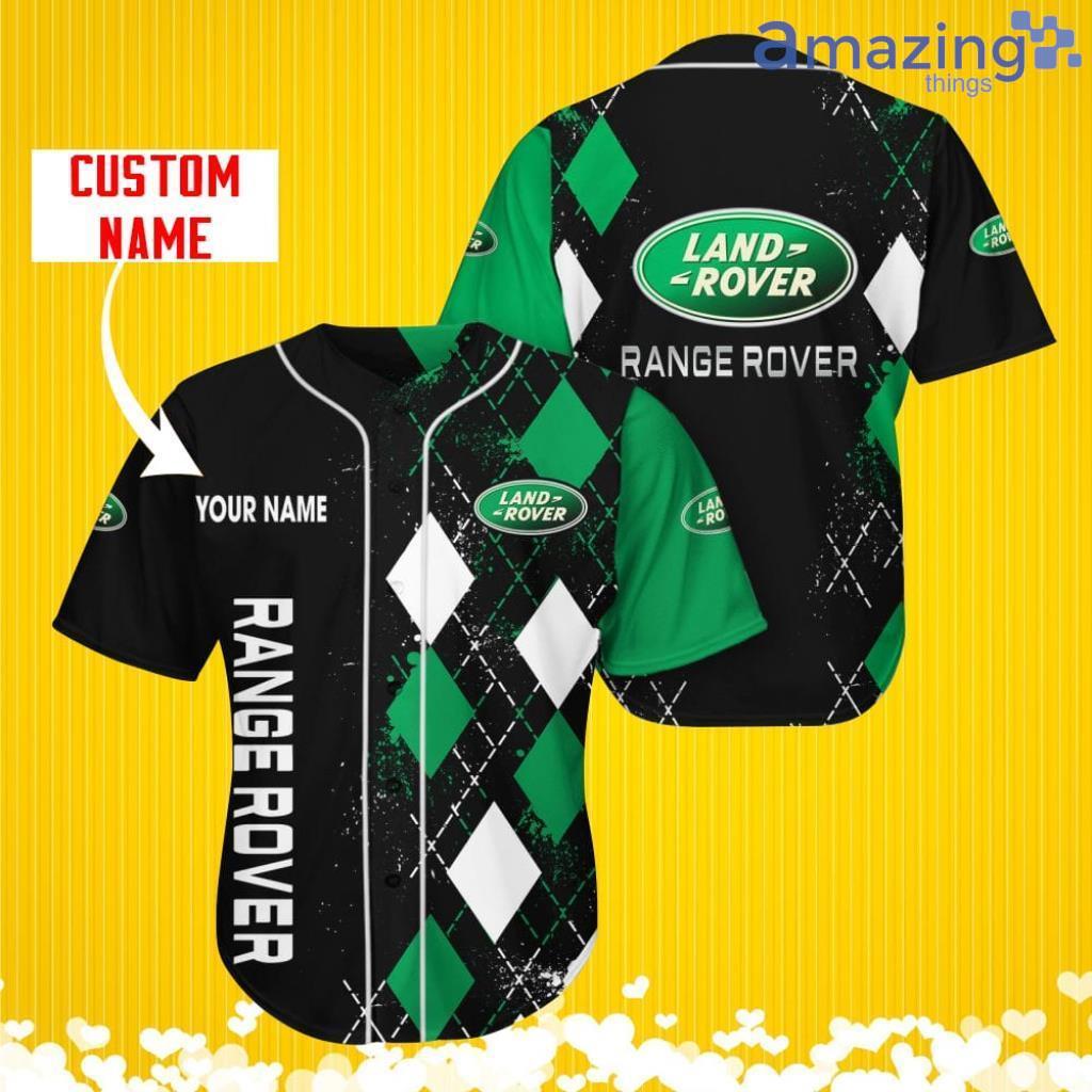 Land Rover Sports Logo Jersey Baseball Shirt Custom Name With Diamond Brush Pattern For Men And Women image Land Rover Sports Logo Jersey Baseball Shirt Custom Name With Diamond Brush Pattern For Men And Women Product Photo 1