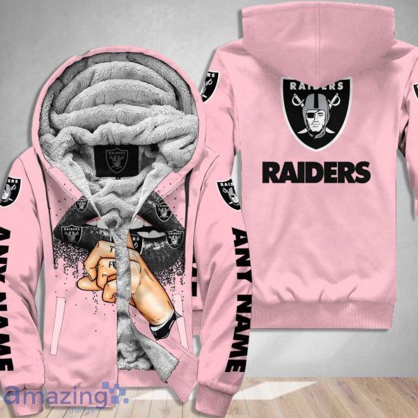 Las Vegas Raiders Custom Name Shut The F Up Pink 3D Hoodie Shirt Product Photo 2