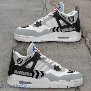Las Vegas Raiders NFL Air Jordan 4 Custom Name Sneaker For Fans Product Photo 3