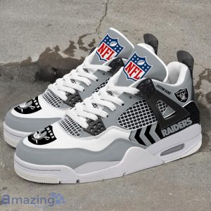 Las Vegas Raiders NFL Air Jordan 4 Custom Name Sneaker For Fans Product Photo 1