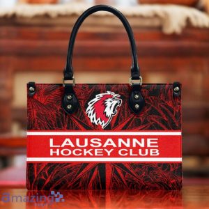 Lausanne Hockey Club Leather Handbag Custom Name Gift For Women image Lausanne Hockey Club Leather Handbag Custom Name Gift For Women Product Photo 2