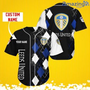 Leeds United F.C Sports Logo Jersey Baseball Shirt Custom Name With Diamond Brush Pattern For Men And Women Product Photo 3