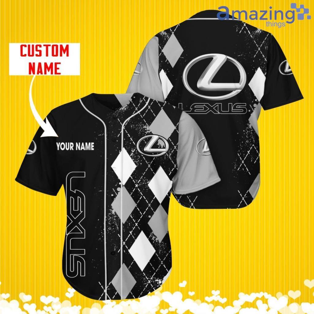 Lexus Sports Logo Jersey Baseball Shirt Custom Name With Diamond Brush Pattern For Men And Women image Lexus Sports Logo Jersey Baseball Shirt Custom Name With Diamond Brush Pattern For Men And Women Product Photo 1