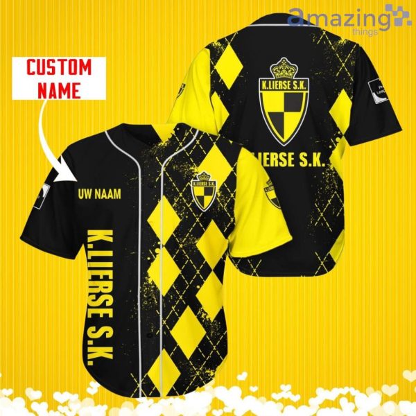 Lierse Kempenzonen Sports Logo Jersey Baseball Shirt Custom Name With Diamond Brush Pattern For Men And Women Product Photo 1