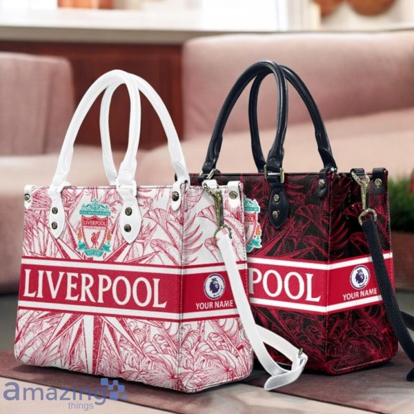 Liverpool F.C Leather Handbag Custom Name Gift For Women Product Photo 1