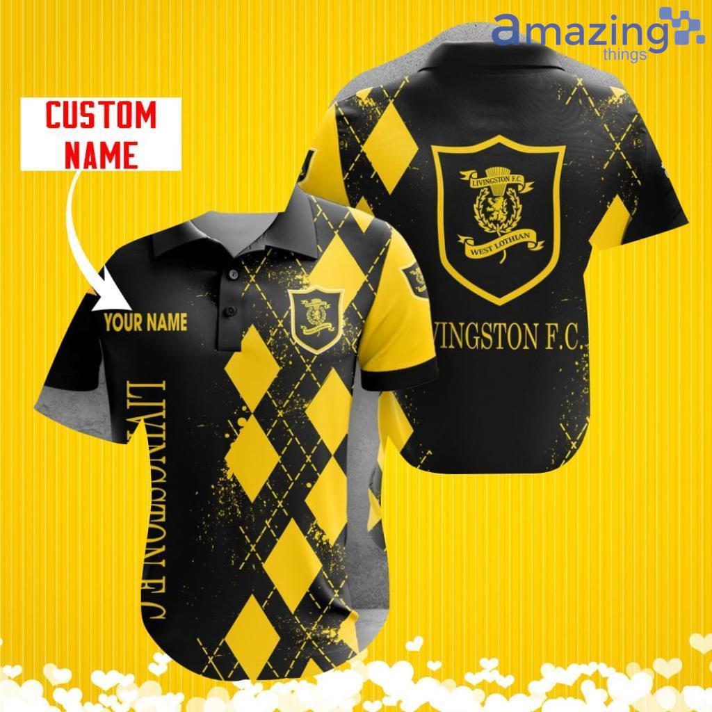 Livingston F.C. Sports Logo Jersey Baseball Shirt Custom Name With Diamond Brush Pattern For Men And Women image Livingston F.C. Sports Logo Jersey Baseball Shirt Custom Name With Diamond Brush Pattern For Men And Women Product Photo 1