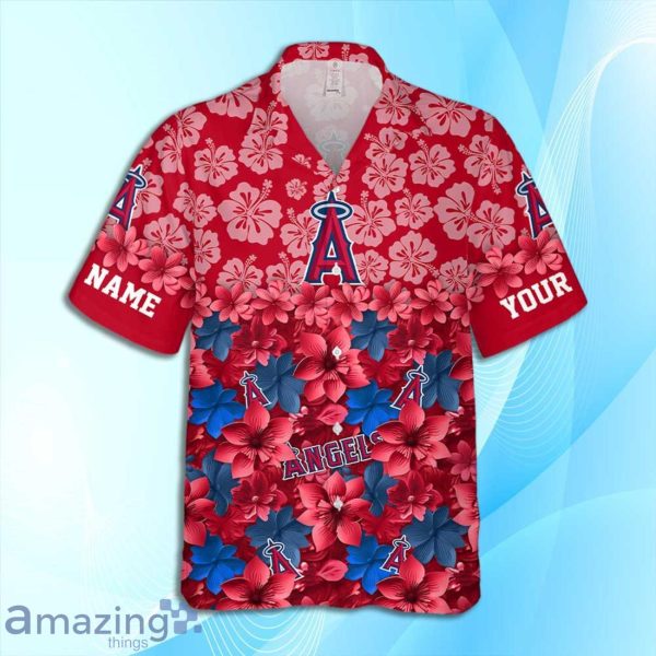 Los Angeles Angels MLB Flower Hawaiian Shirt And Short Custom Name For Fans Product Photo 3