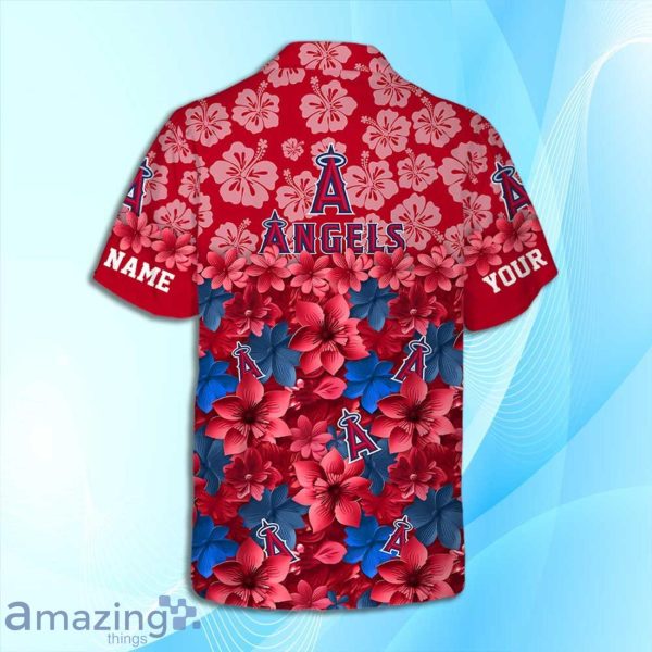 Los Angeles Angels MLB Flower Hawaiian Shirt And Short Custom Name For Fans Product Photo 4