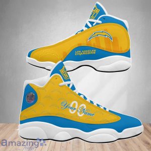 Los Angeles Chargers NFL Air Jordan 13 Shoes Custom Number & Name Trending Product Photo 3