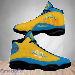 Los Angeles Chargers NFL Air Jordan 13 Shoes Custom Number & Name Trending Product Photo 4