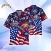 Los Angeles Chargers NFL Flag Memorial Firework Hawaiian Shirt For Real Fans