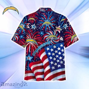Los Angeles Chargers NFL Flag Memorial Firework Hawaiian Shirt For Real Fans Product Photo 3