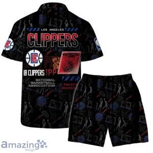 Los Angeles Clippers NBA Logo Basketball Street Style Design Hawaiian Shirt & Short Product Photo 2