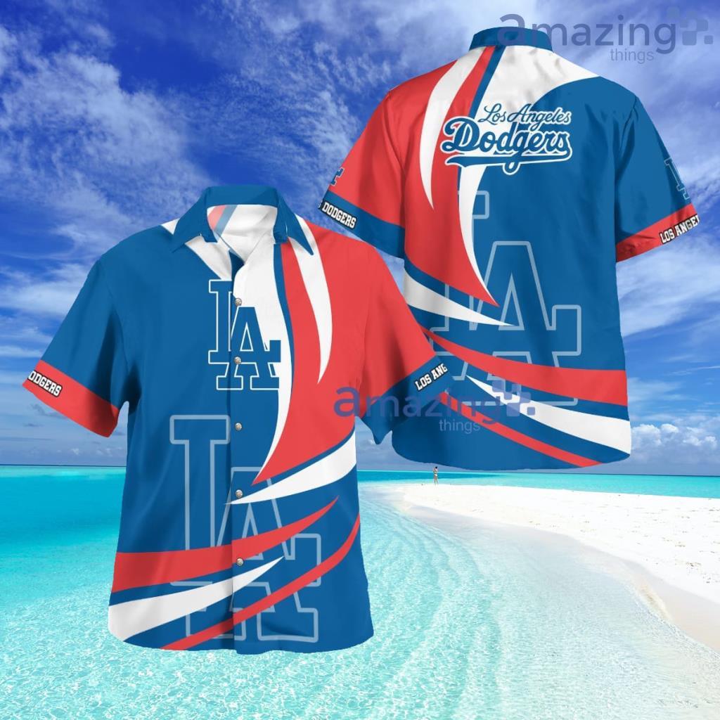 Los Angeles Dodgers Classic Fashion Button Up Hawaiian Shirt image Los Angeles Dodgers Classic Fashion Button Up Hawaiian Shirt Product Photo 1