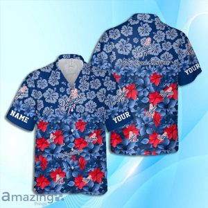 Los Angeles Dodgers MLB Flower Hawaiian Shirt And Short Custom Name For Fans Product Photo 2