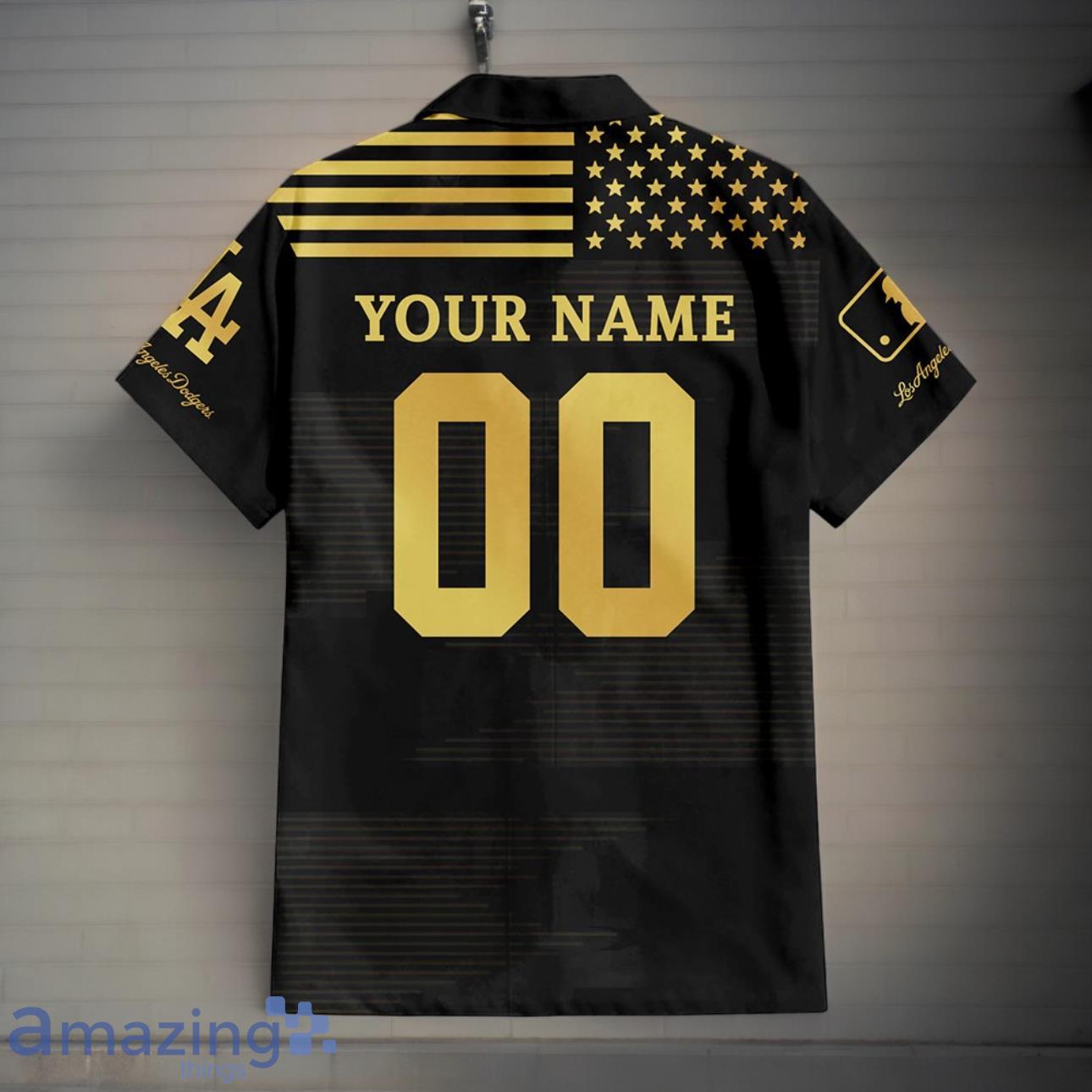 Los Angeles Dodgers MLB Golden Hawaiian Shirt Limited Edition For Fans Custom Number & Name image Los Angeles Dodgers MLB Golden Hawaiian Shirt Limited Edition For Fans Custom Number & Name Product Photo 3