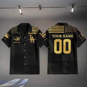 Los Angeles Dodgers MLB Golden Hawaiian Shirt Limited Edition For Fans Custom Number & Name Product Photo 1