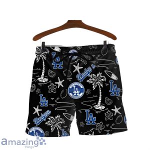Los Angeles Dodgers MLB Logo Tropical Design Hawaiian Shirt & Short image Los Angeles Dodgers MLB Logo Tropical Design Hawaiian Shirt & Short Product Photo 3