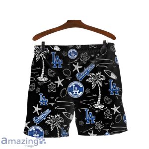 Los Angeles Dodgers MLB Logo Tropical Design Hawaiian Shirt & Short image Los Angeles Dodgers MLB Logo Tropical Design Hawaiian Shirt & Short Product Photo 4