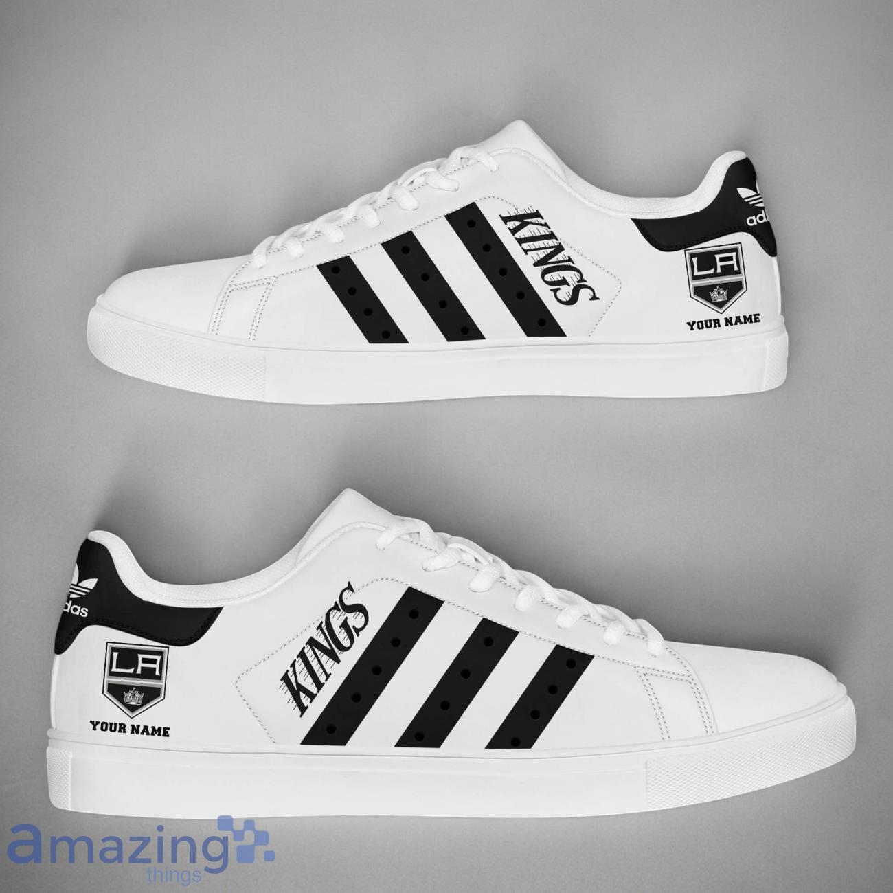 Los Angeles Kings NHL Custom Name New StanSmith Shoes Gifts For Fans image Los Angeles Kings NHL Custom Name New StanSmith Shoes Gifts For Fans Product Photo 1