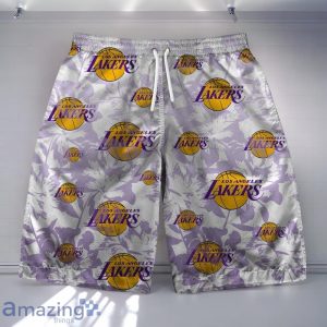 Los Angeles Lakers - NBA The Land Of Sunshine Pattern Hawaiian Shirt And Short Product Photo 3