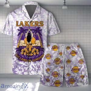 Los Angeles Lakers - NBA The Land Of Sunshine Pattern Hawaiian Shirt And Short Product Photo 1